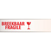 Verpackungsklebeband "Breekbaar/Fragile" Rot auf Weiss 48mmx66m